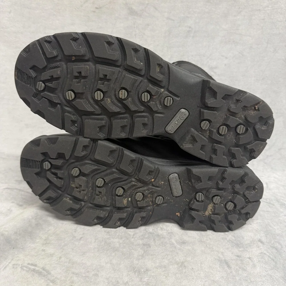Timberland Boots Mens Size 11.5 Black Leather Waterproof Snow Outdoor 12122